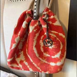 Michael Kors orange tye dye purse